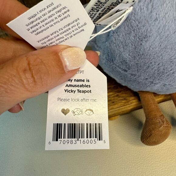 Jellycat Teapot Amuseables NEW!  FAST SHIP Gift for Artist - Picture 9 of 9